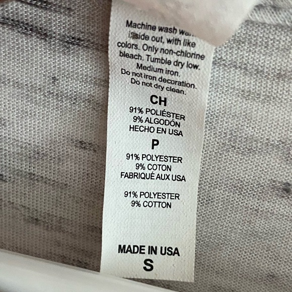 Bella Canvas Gray Paperwhite Triangle Logo Shirt - Picture 3 of 5